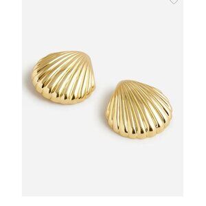J. Crew Gold Shell Earrings